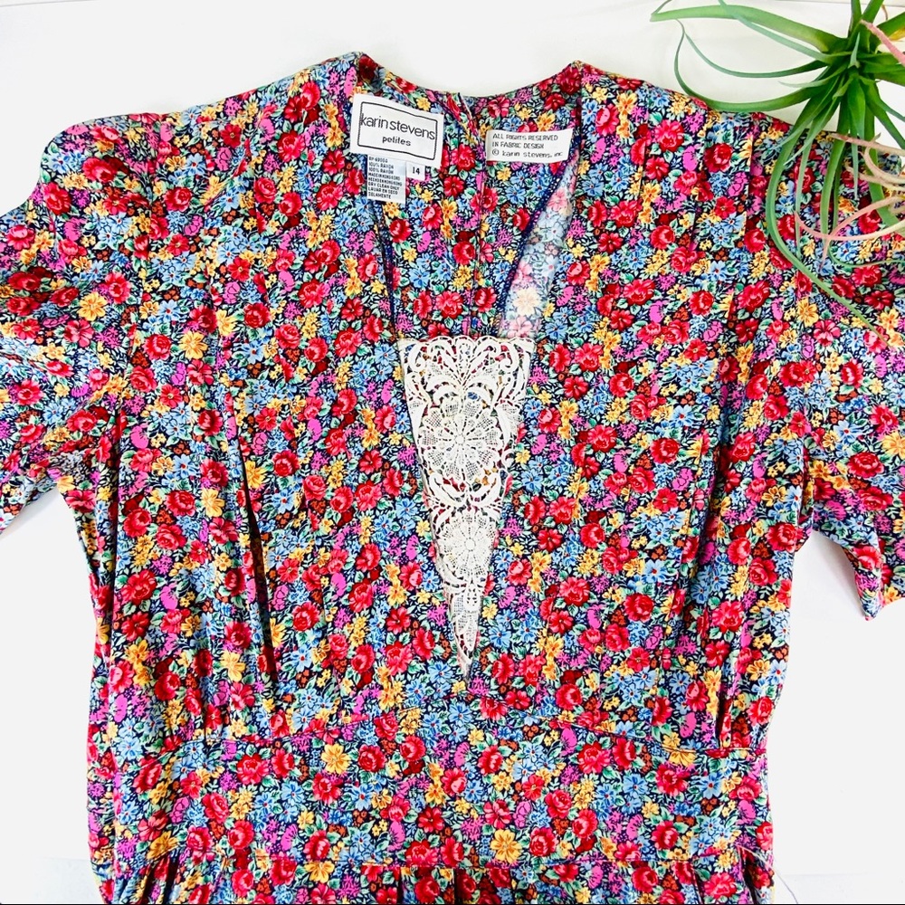 Vintage Karin Stevens Blossom Prairie Dress